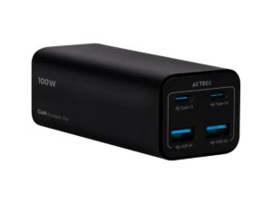 CARGADOR ACTECK ENERGON PRO CE717 / DE PARED PARA ESCRITORIO / CARGA RAPIDA / 100 W / 2X USB C + 2X USB A / NEGRO / AC-936491