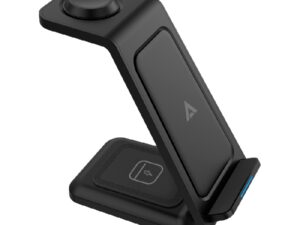 CARGADOR DE ESCRITORIO ACTECK ENERGON S-MATE CI720 / INALAMBRICO / IPHONE - SAMSUNG - CARGA QI / 3W - 15W / PARA 3 DISPOSITIVOS / CONEXION USB C / NEGRO / AC-937153